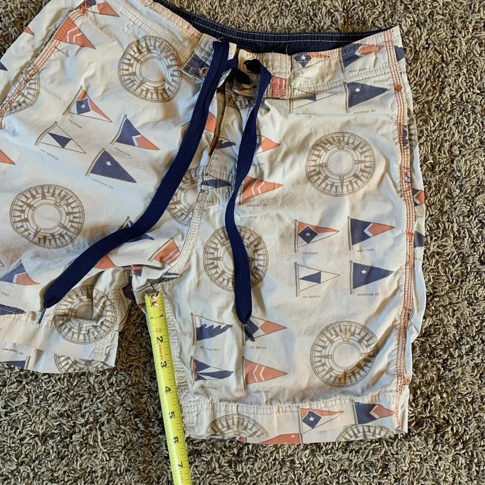 Reyn‎ Spooner Board Swim Shorts Mens 30 Nautical Flags AOP Pockets Beach